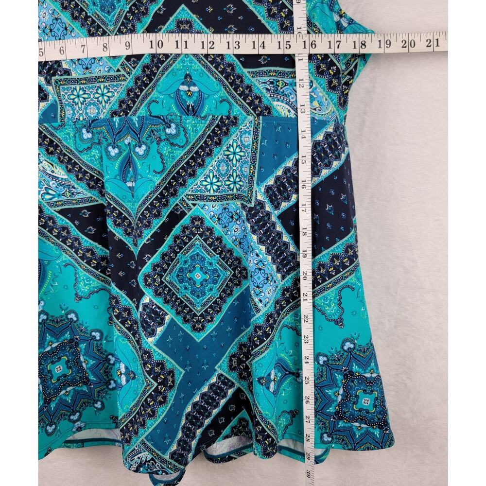 Tankini Top 22 Swimming Bathing Tank Only Swimsuit Blue Bohemian Beach Cruise - Picture 8 of 8